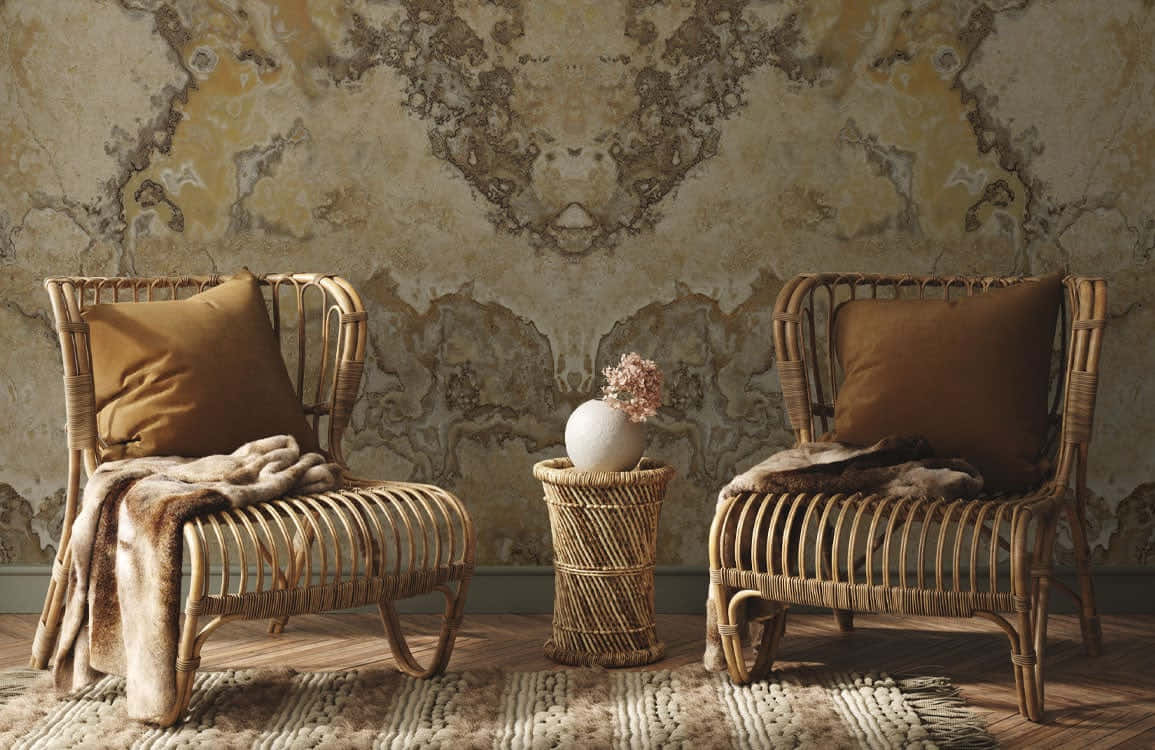 Elegant Brown Marble Texture Wallpaper