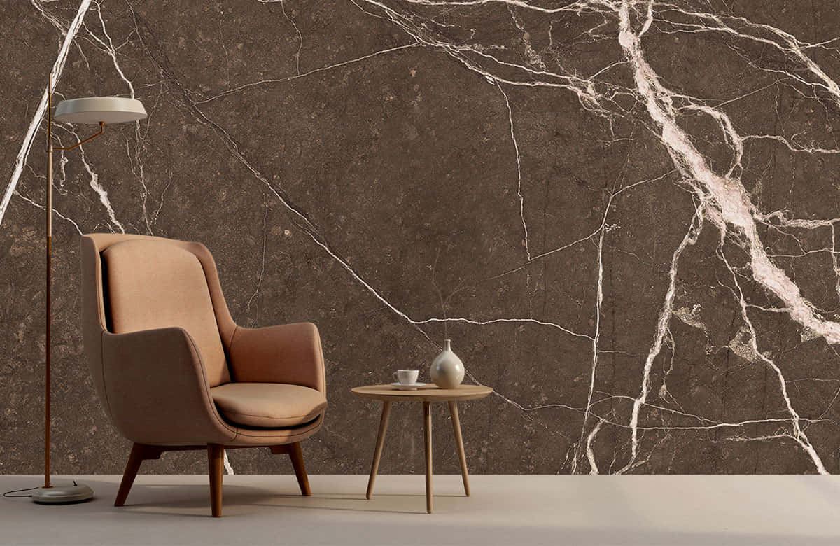 Elegant Brown Marble Surface Wallpaper