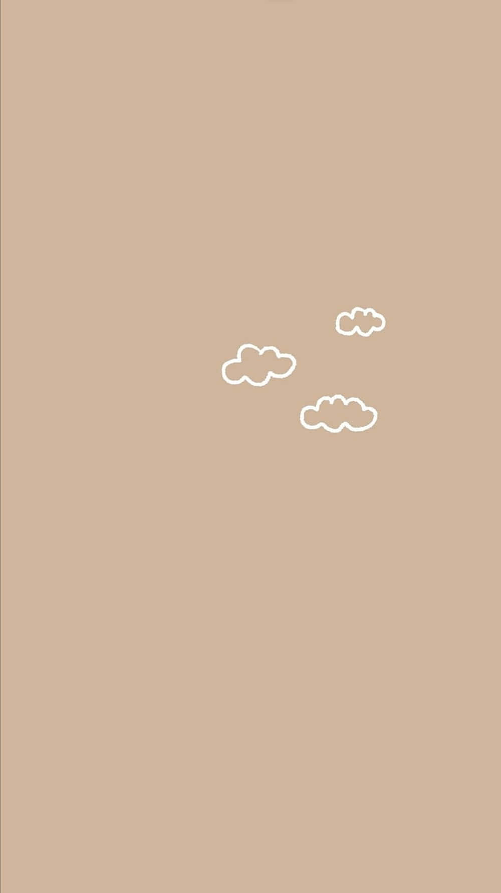 Brown Minimalist Clouds Wallpaper