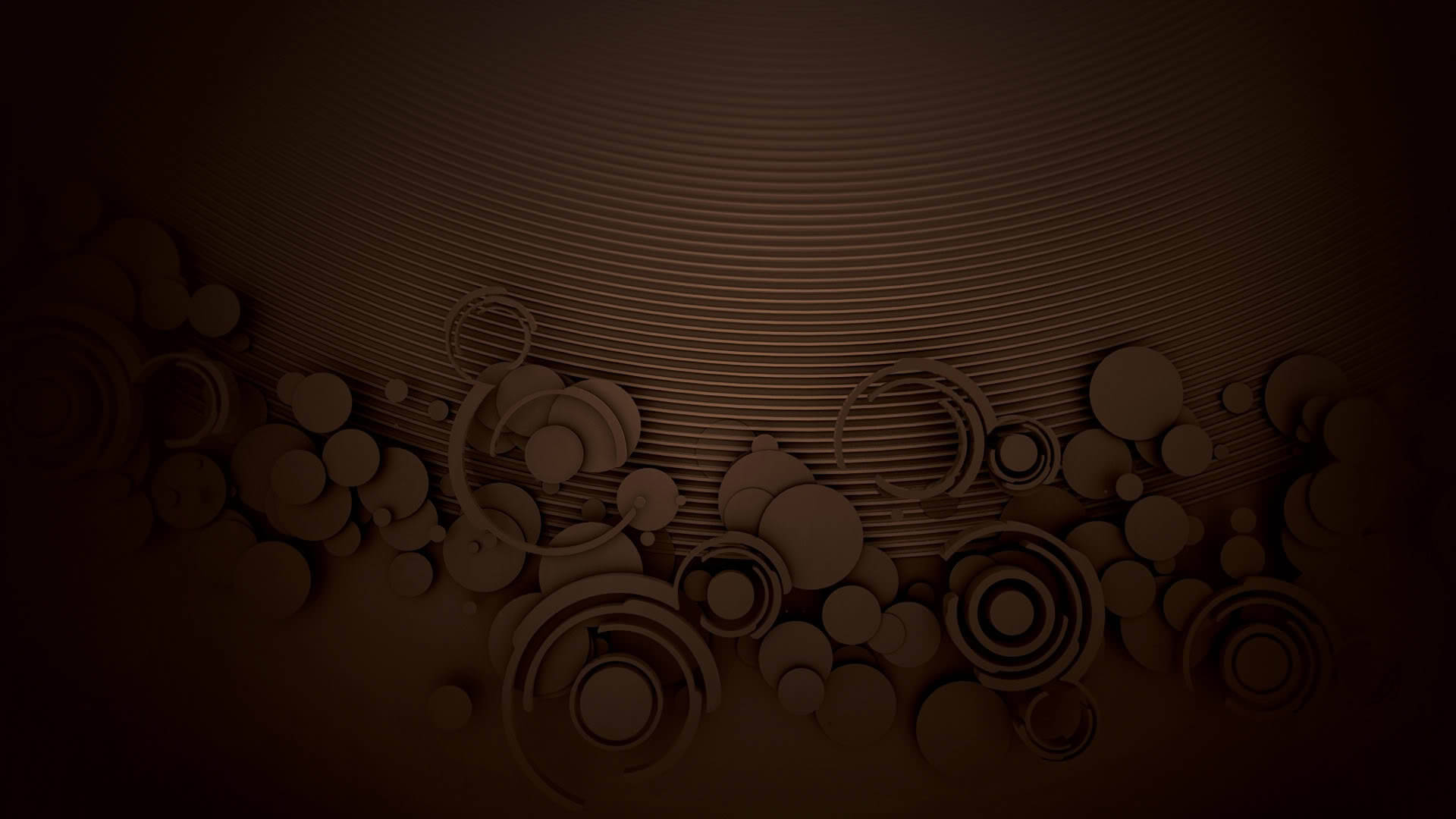 Brown Minimalistic Abstract Design Wallpaper