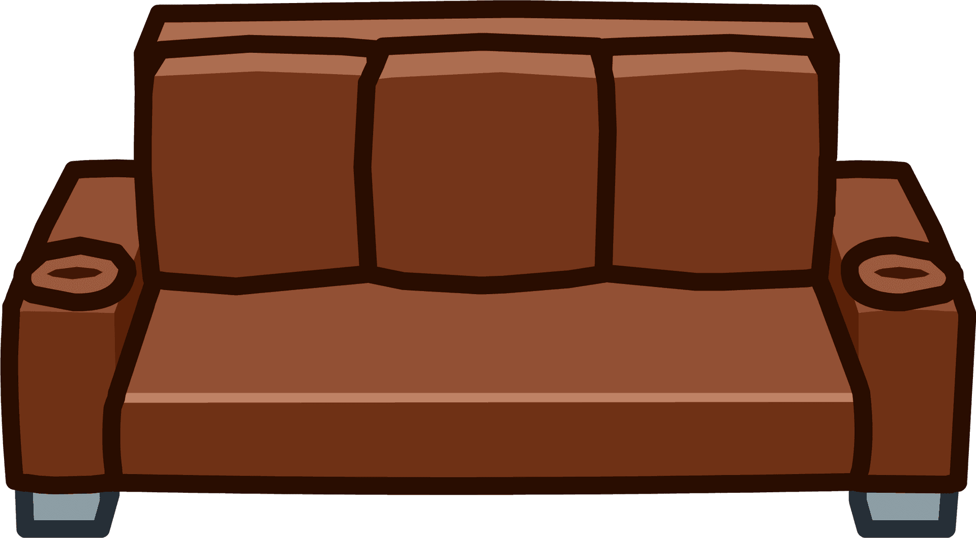 Brown Modern Sofa Illustration PNG