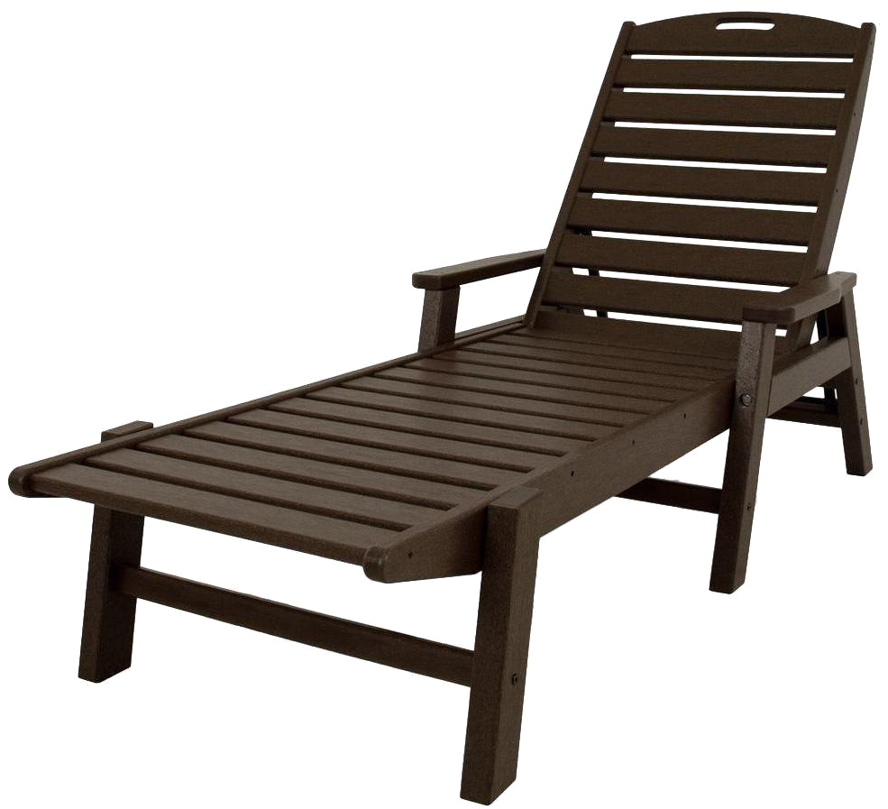 Brown Outdoor Chaise Lounge PNG