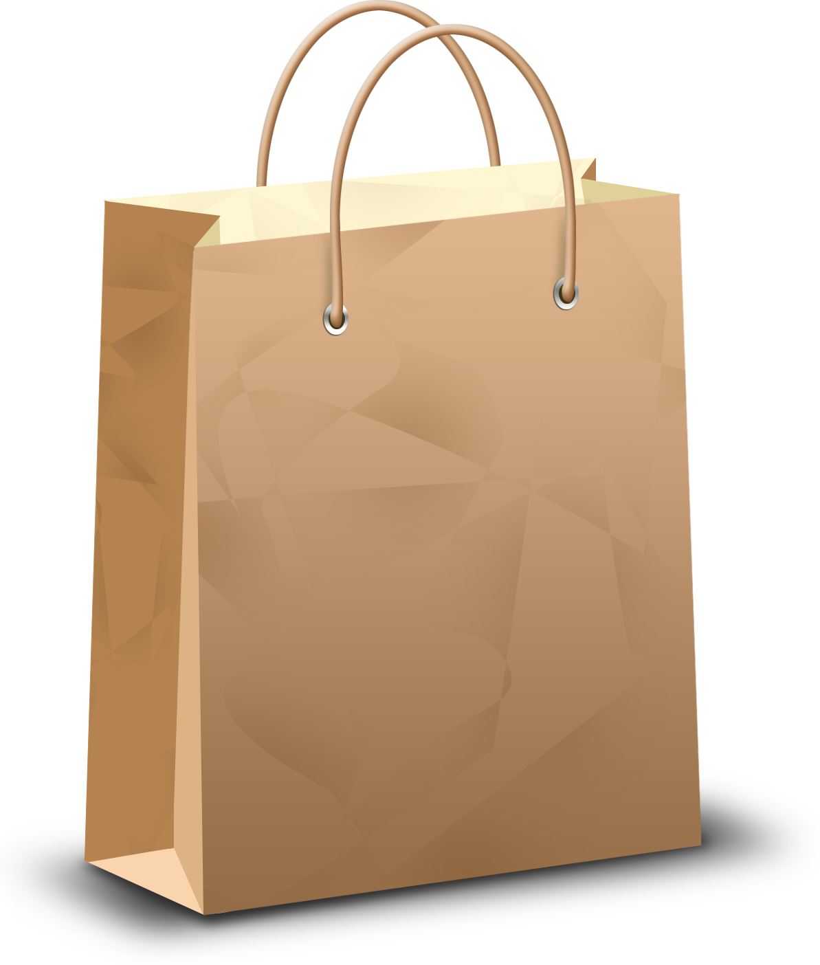 Brown Paper Shopping Bag PNG