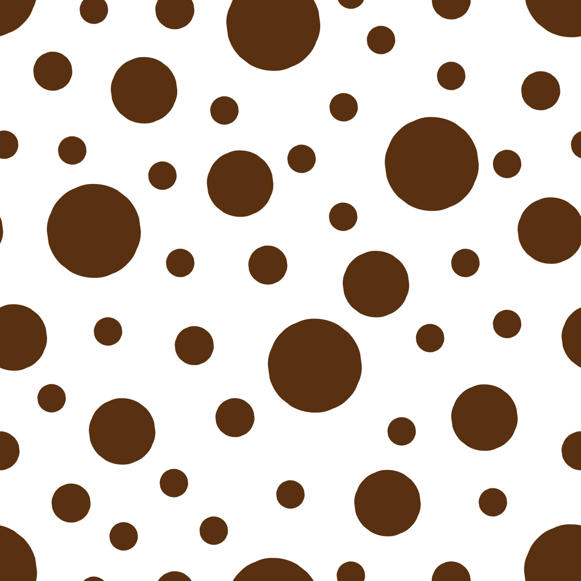 Classic Brown Polka Dot Pattern on Wallpaper Wallpaper