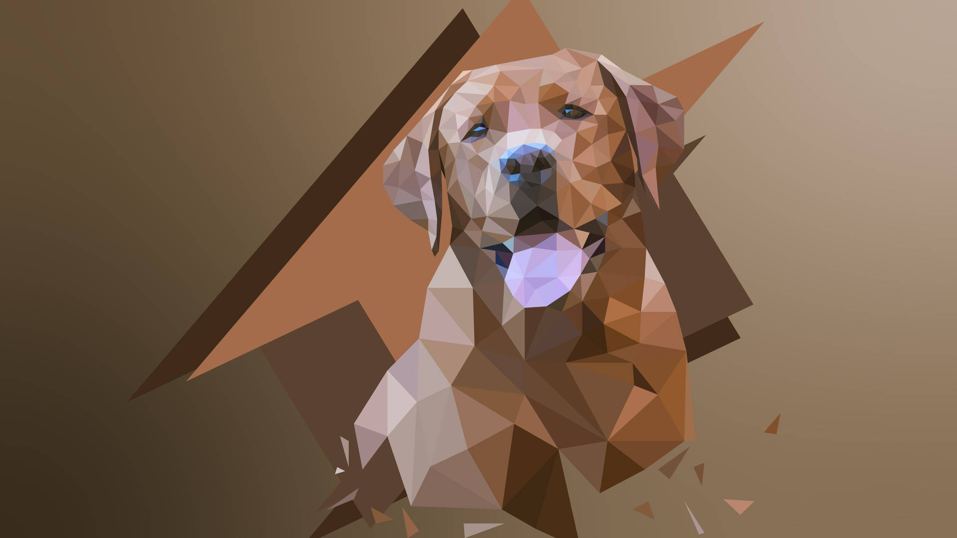 Brunpoly Hund Konst Wallpaper
