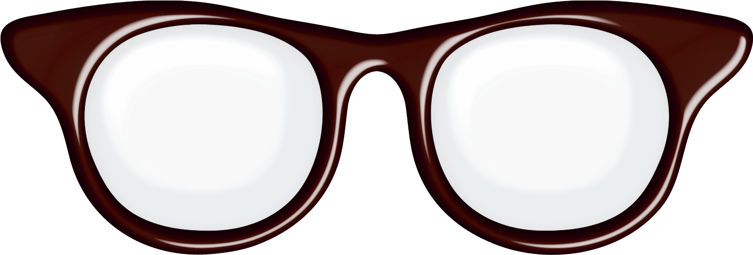 Brown Retro Eyeglasses Illustration PNG
