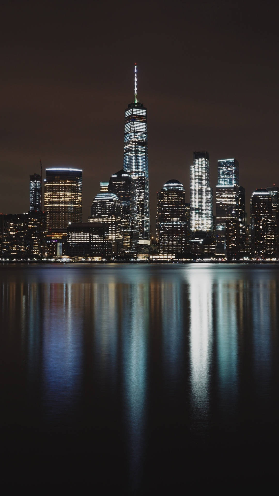 Braunerhimmel - New York Bei Nacht Auf Dem Iphone Wallpaper