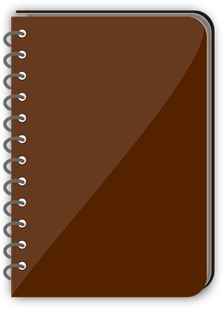 Brown Spiral Notebook Icon PNG
