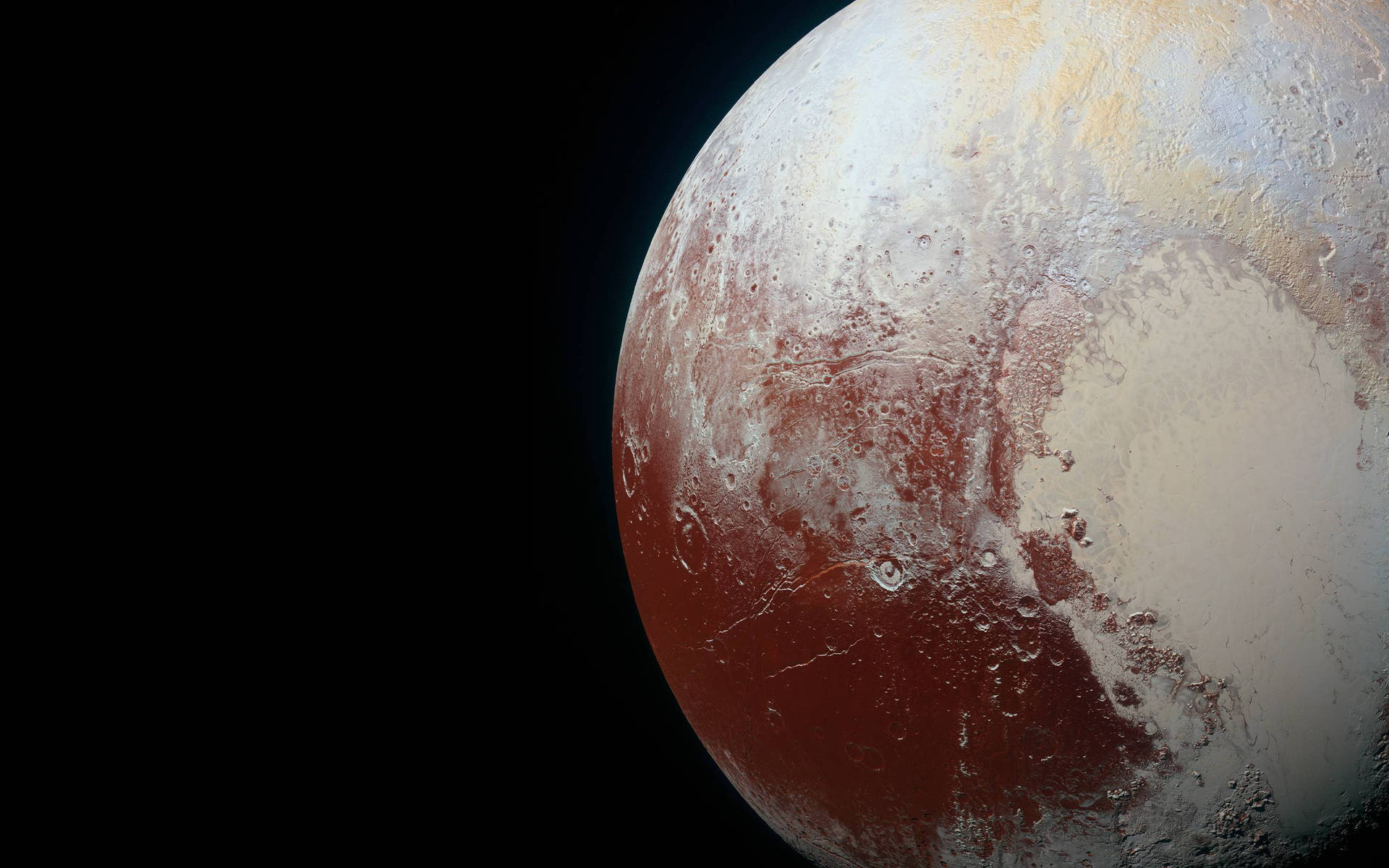 Brun overflade af Pluto Wallpaper