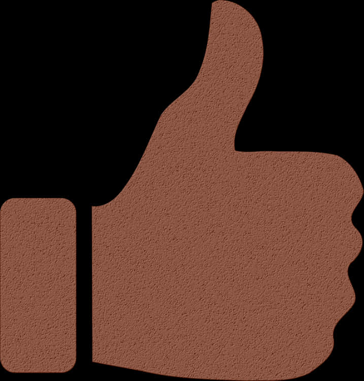 Brown Thumbs Up Silhouette PNG