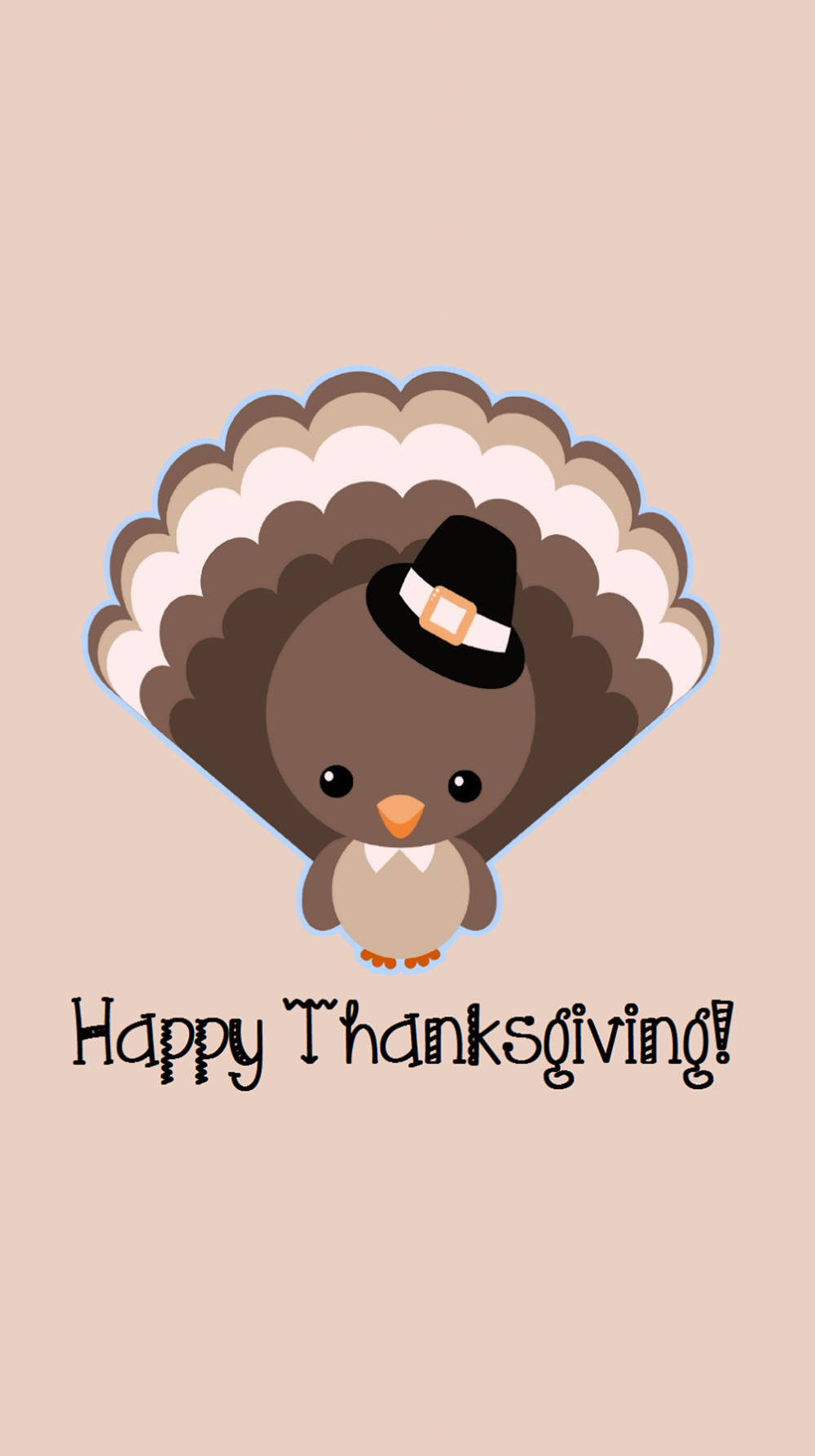 Brown Turkey With Hat Anime Thanksgiving Pfp Background