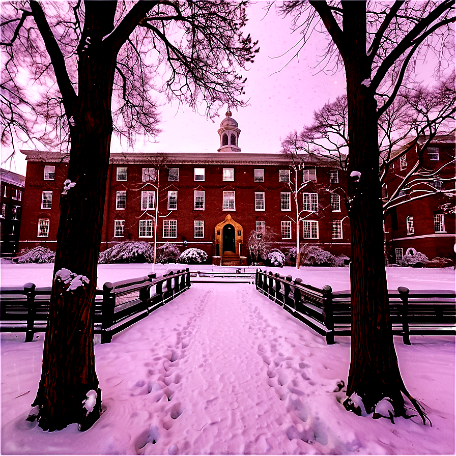 Brown University Campus Snowfall Png Bdj PNG