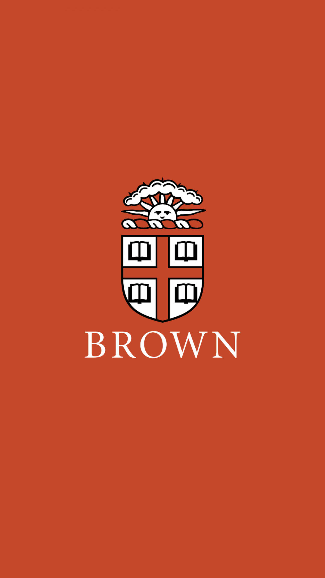 Brown University Logo In Deep Orange Wallpaper