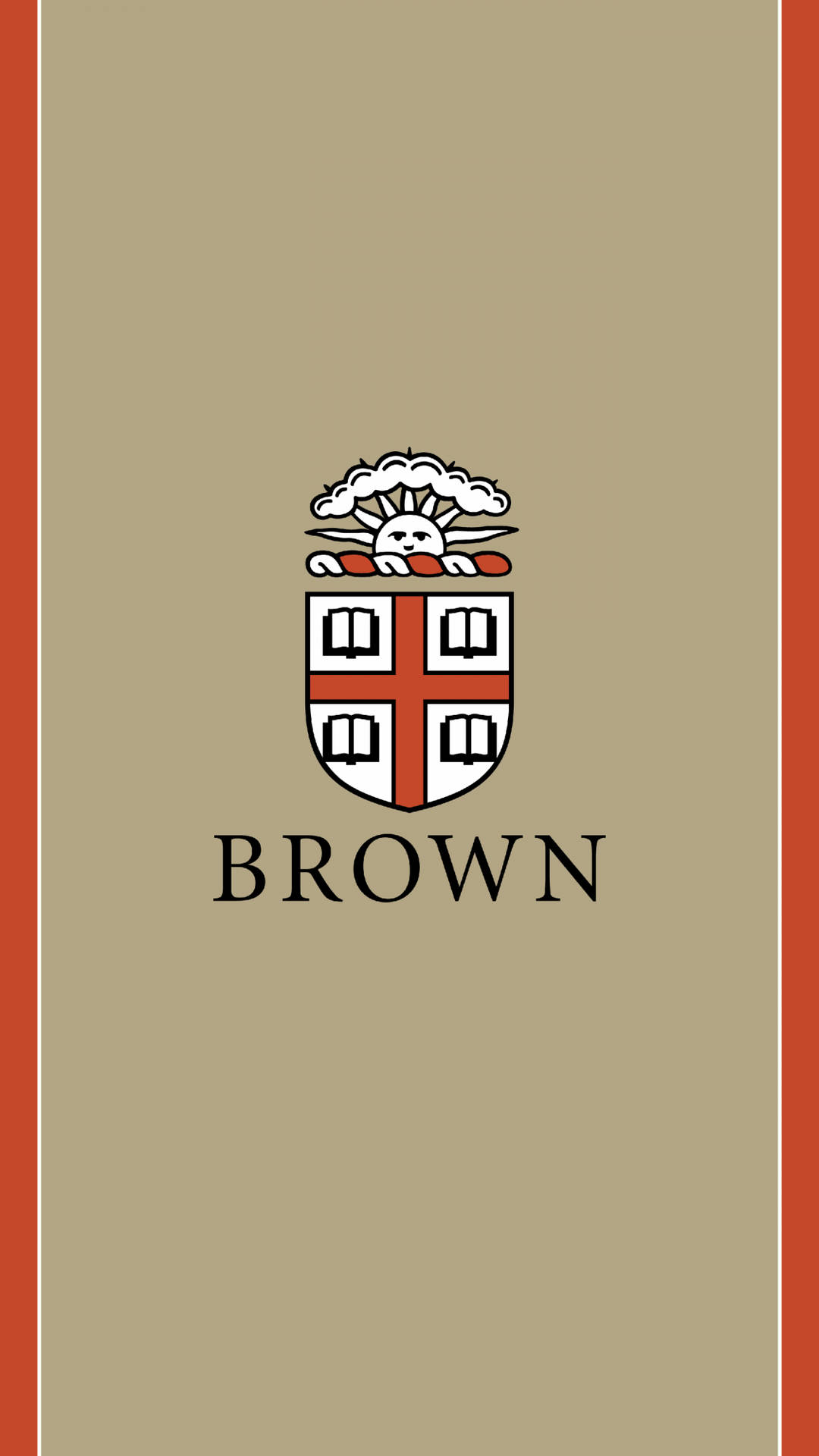 Brown University Logo In Light Brown Wallpaper