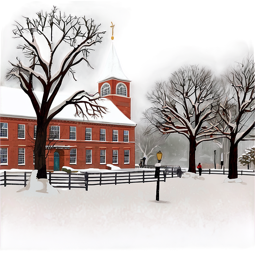 Brown University Winter Scene Png Fuv56 PNG
