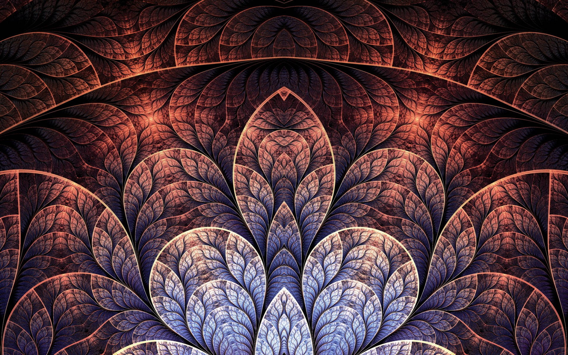 Brown vintage fractal design wallpaper