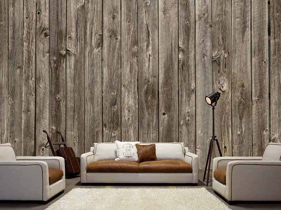 Rustic Brown Wood Texture Wallpaper