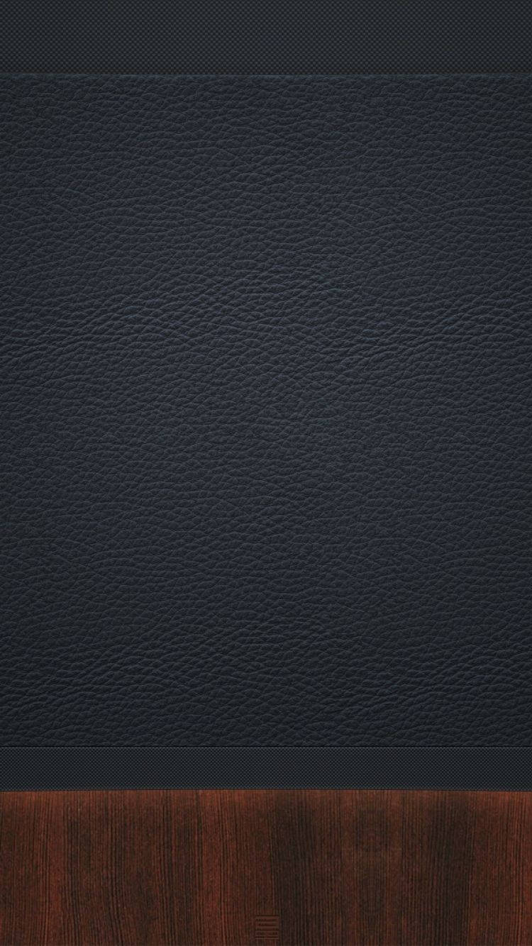 Brown Wood And Black Leather iPhone Wallpaper