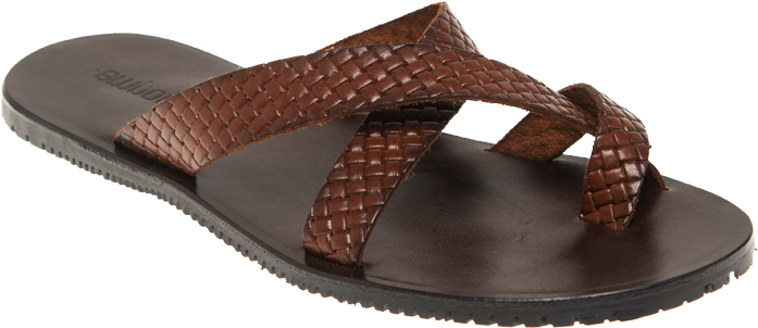 Download Brown Woven Leather Sandal | Wallpapers.com