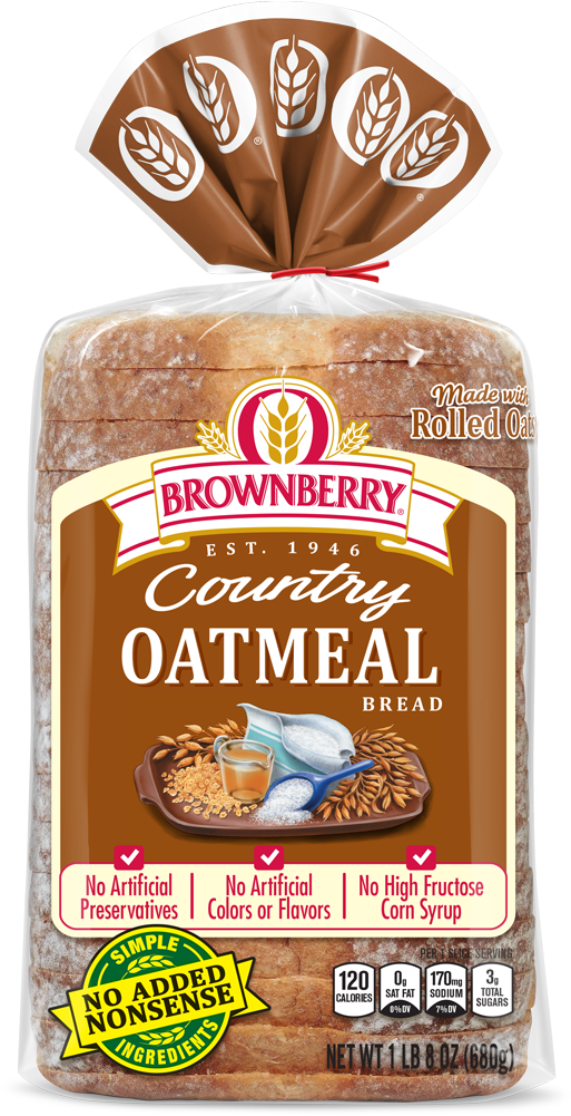 Brownberry Country Oatmeal Bread Product PNG