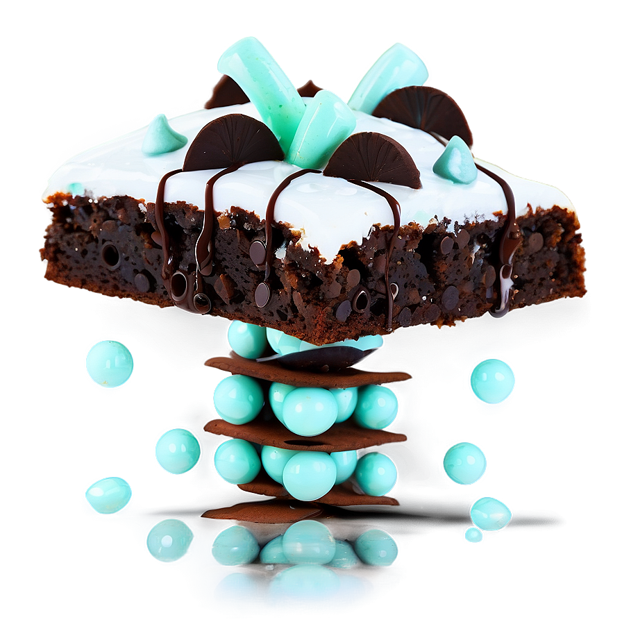 Brownie With Mint Chips Png 06122024 PNG