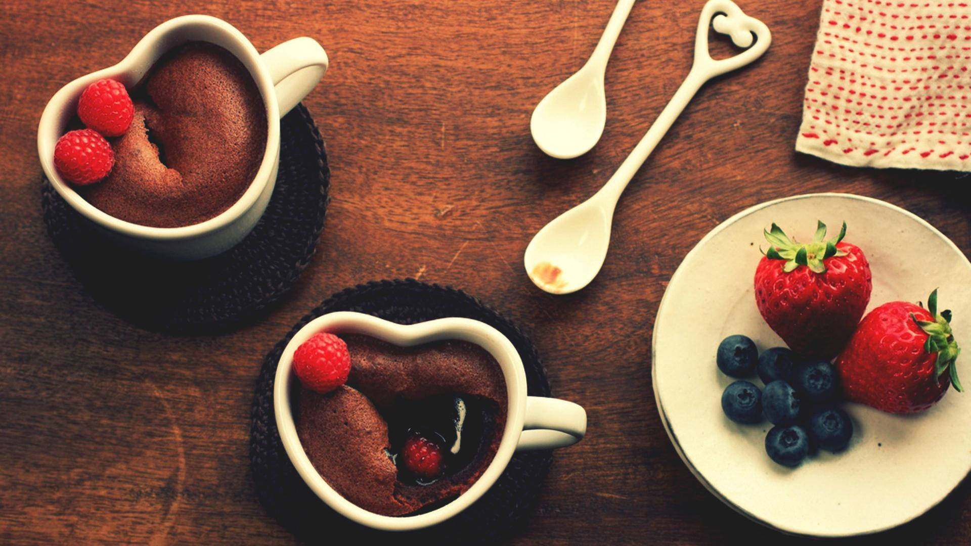 Brownies In Heart Cup