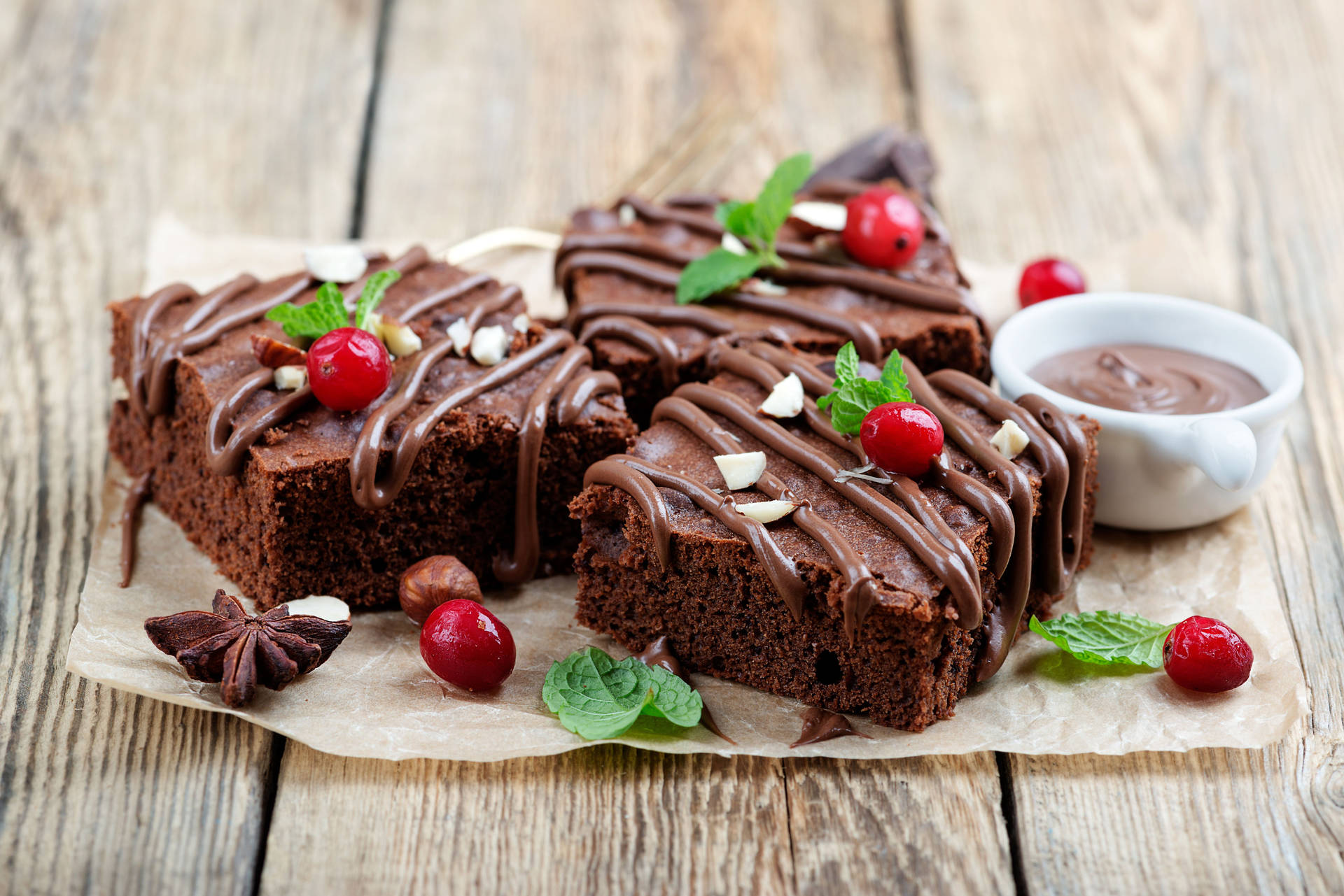 Brownies With Chocolate Dip
