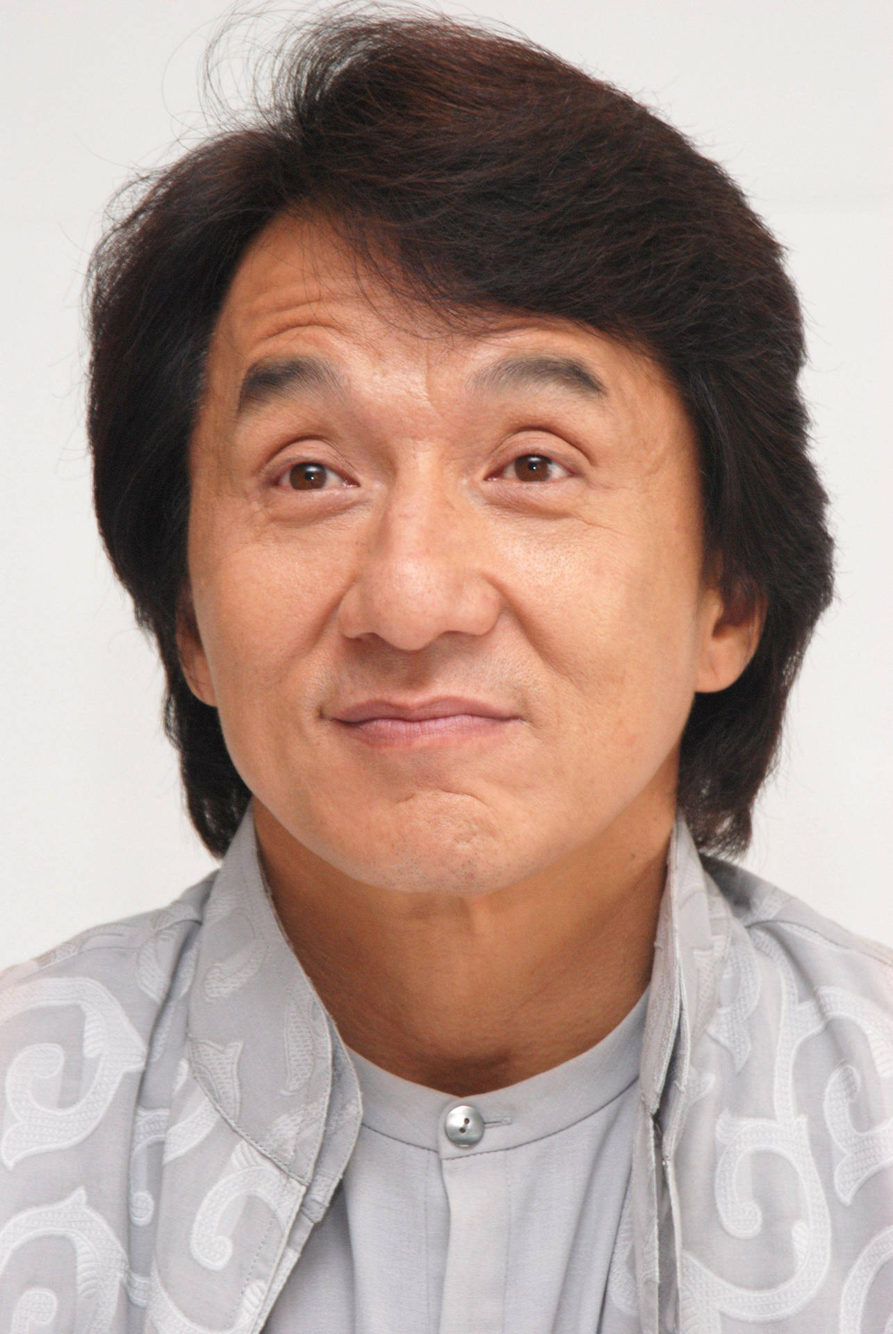 Surprised Jackie Chan in Close-Up Shot Wallpaper