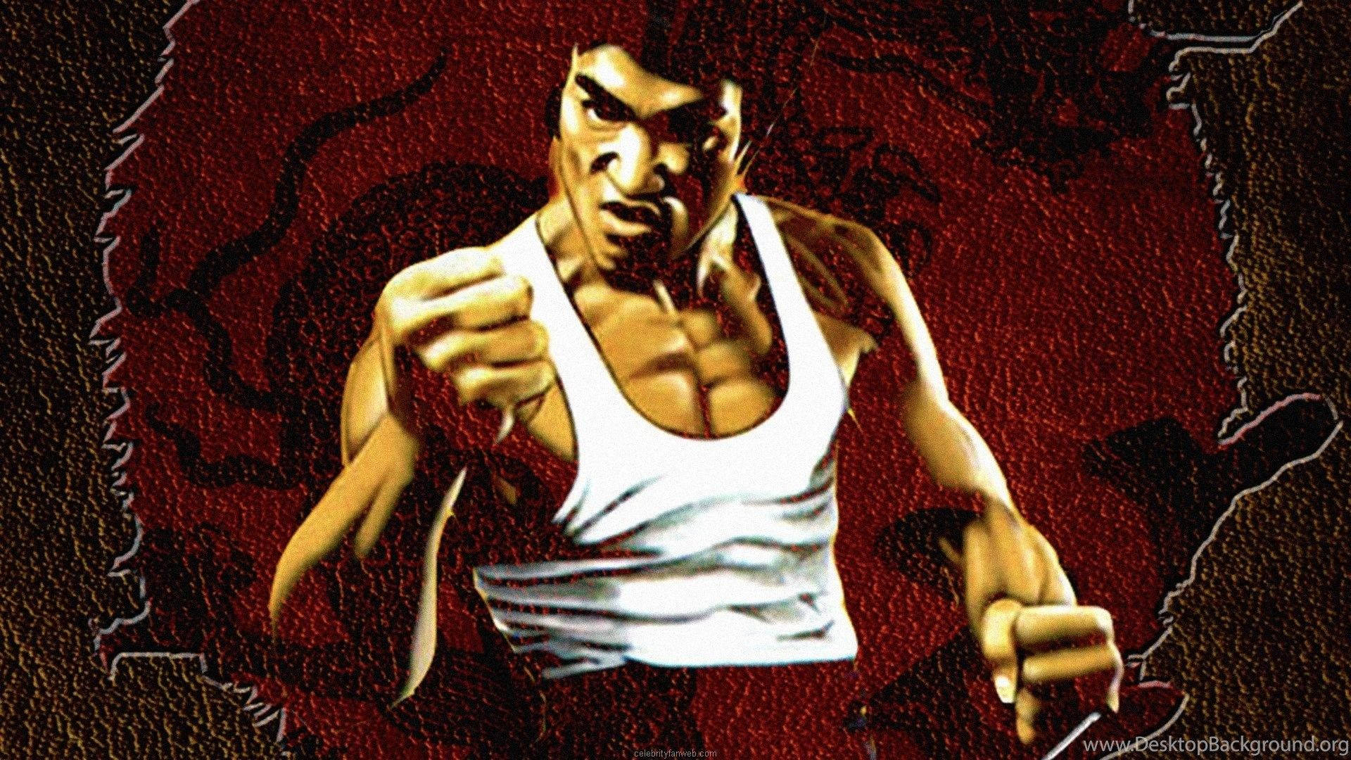 Bruce Lee Dragon Art Desktop Background