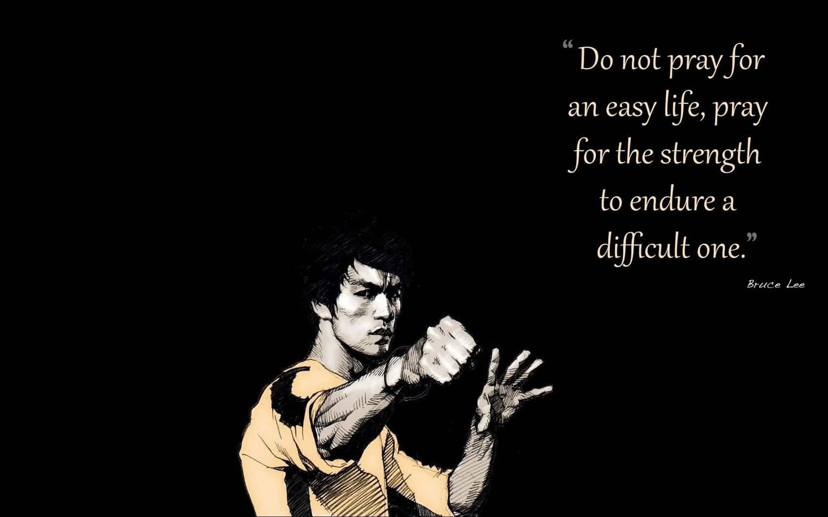 Bruce Lee Endurance Quote Wallpaper