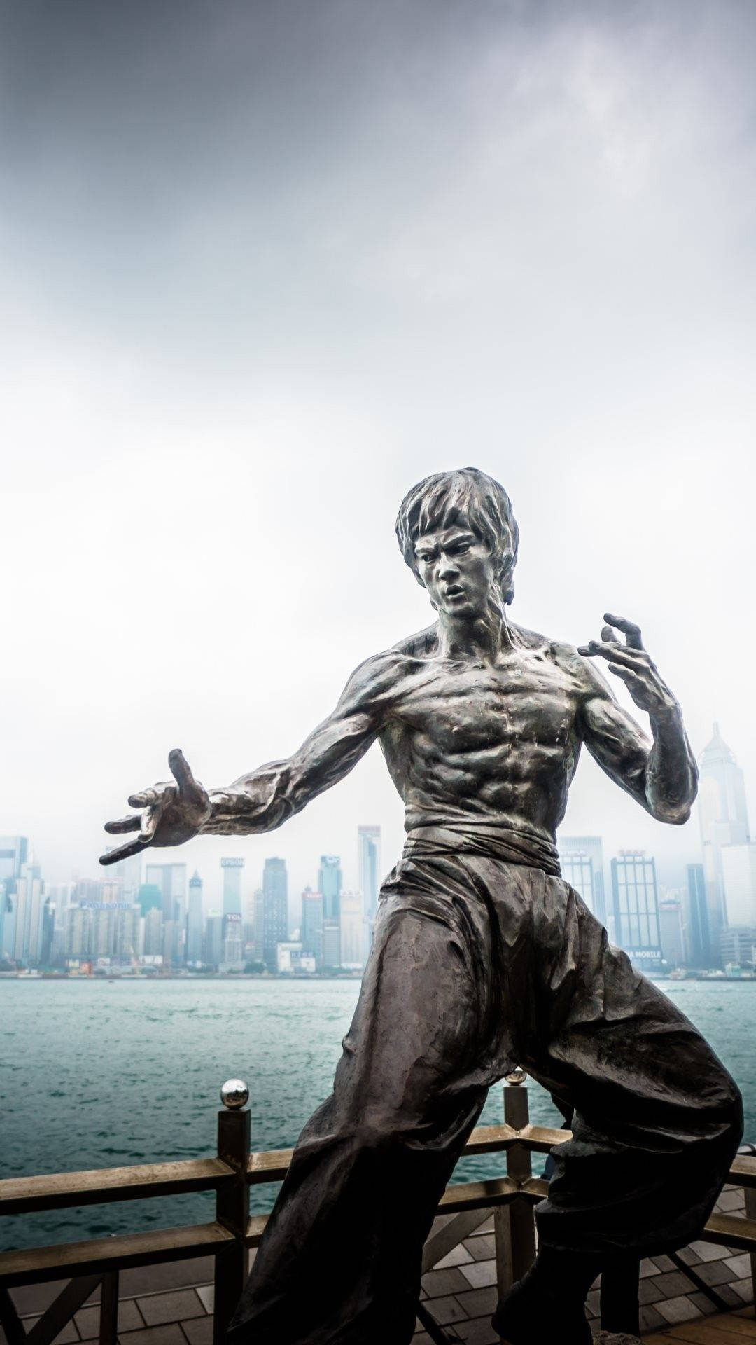 Bruce Lee Hong Kong Statue Background