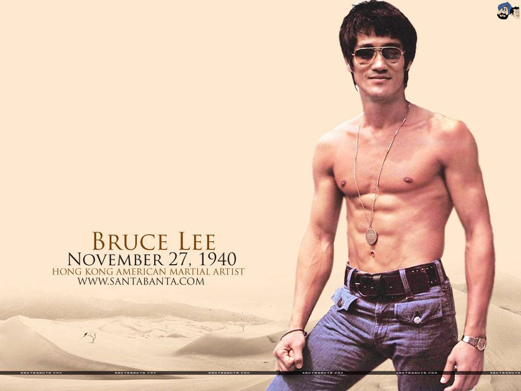 Bruce Lee In Casual Jeans Wallpaper