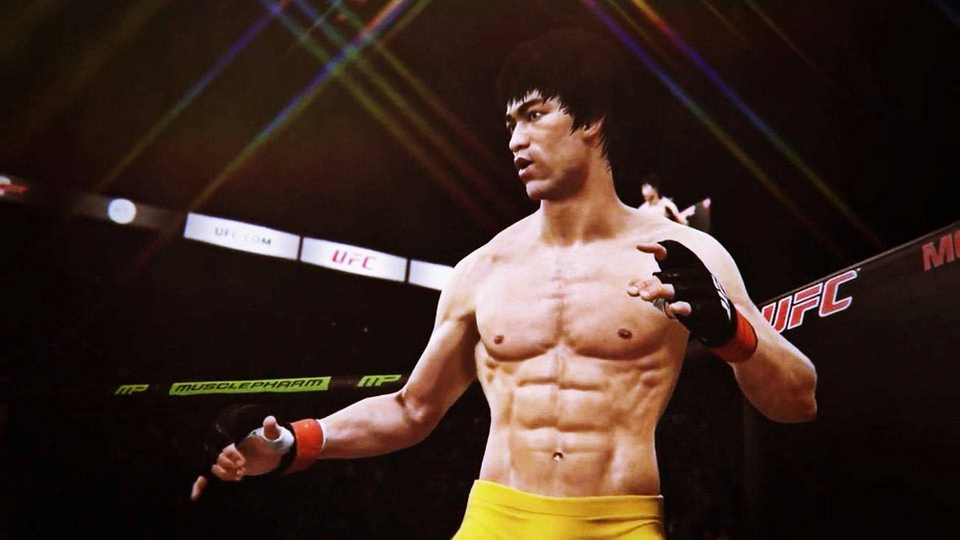 Bruce Lee In UFC Octagon Wallpaper