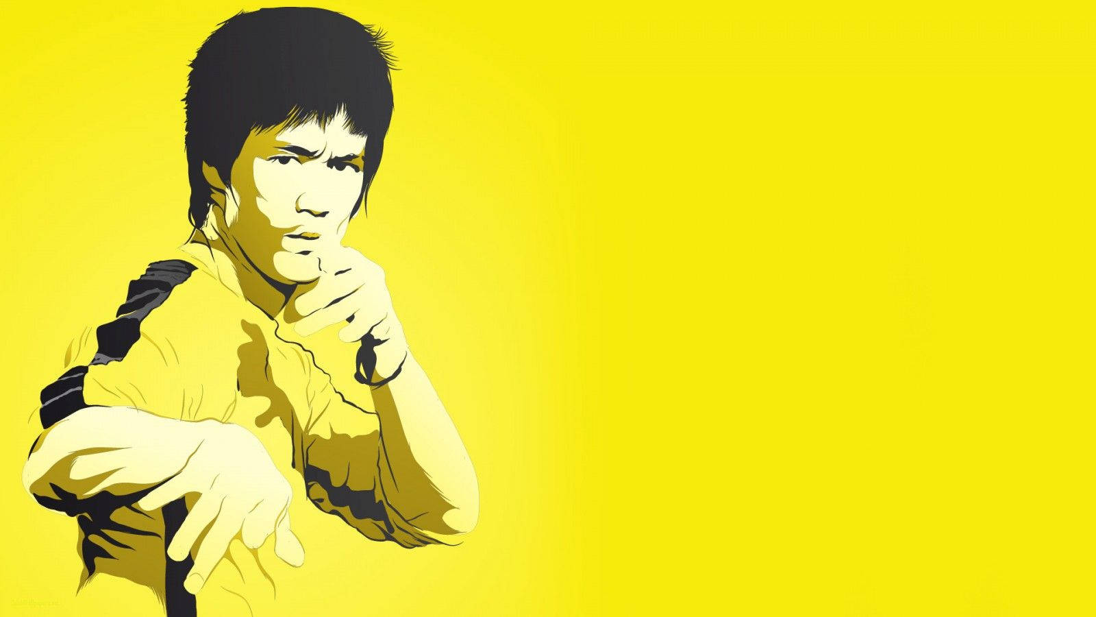Bruce Lee In Yellow Picture