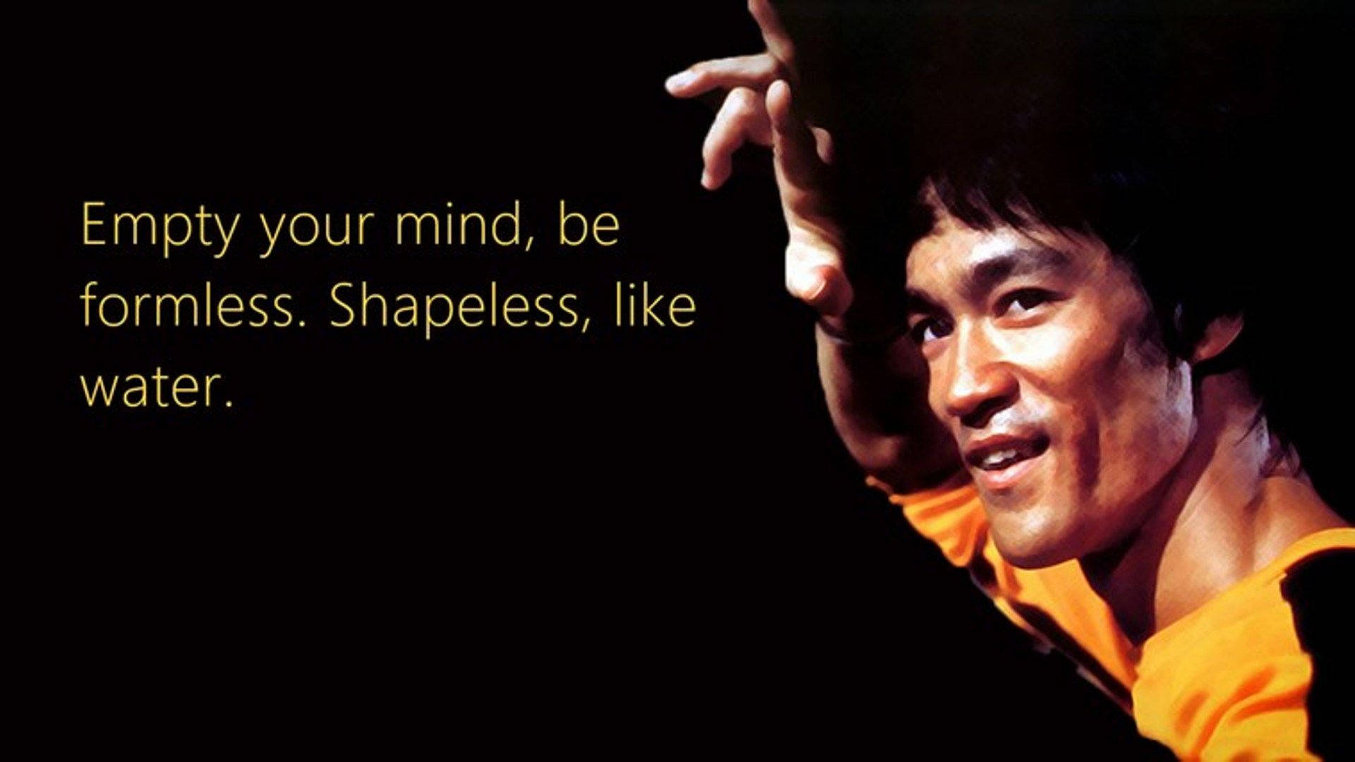 Bruce Lee Inspiring Mind Quote Background