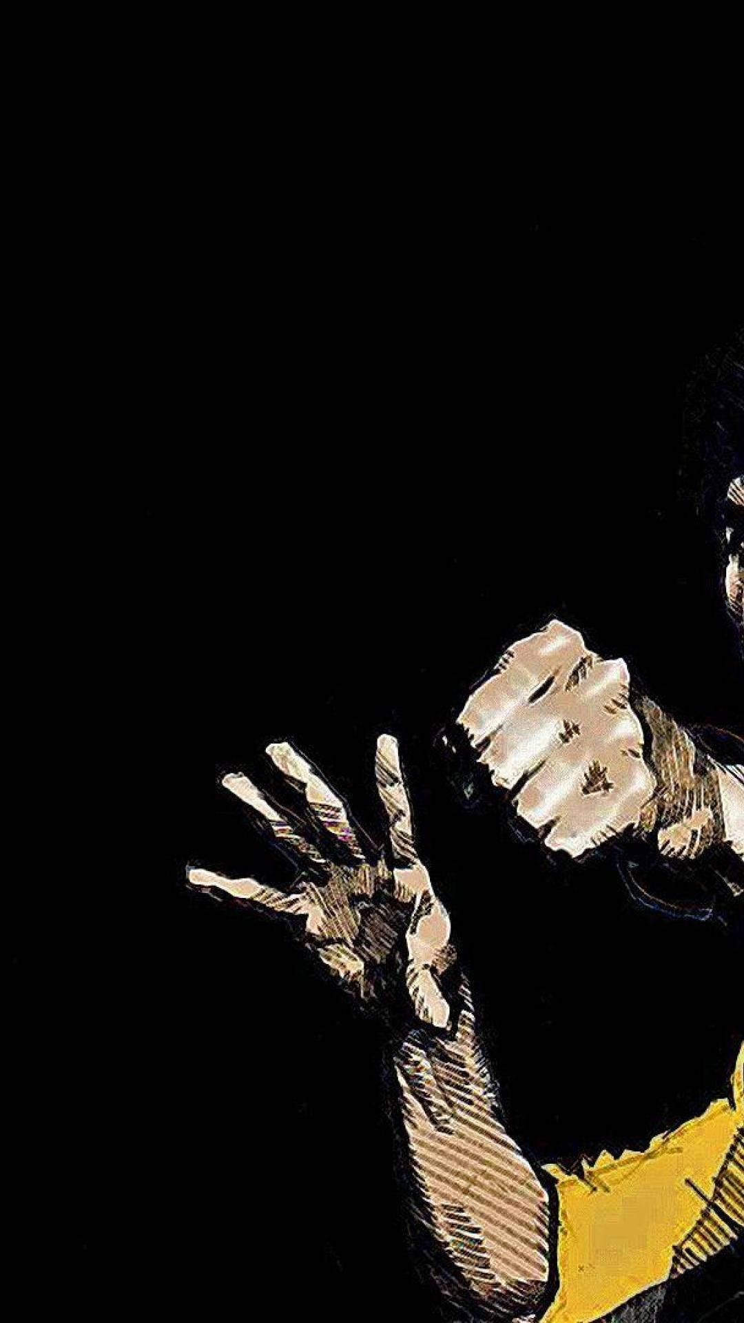 Bruce Lee Powerful Hands Art Background