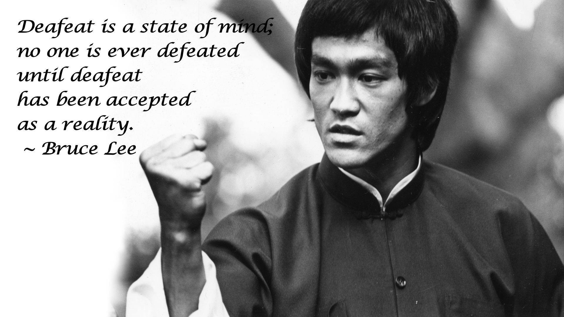 Bruce Lee Quote About Defeat Picture