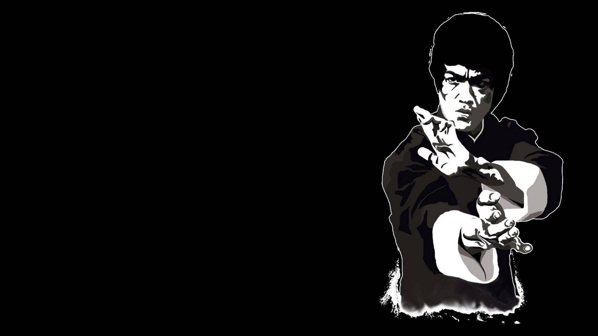 The great martial arts legend, Bruce Lee. Wallpaper