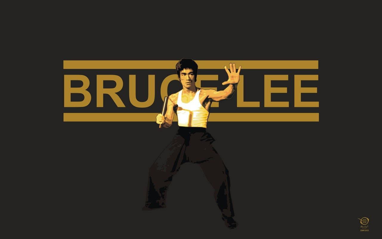 Bruce Lee With Nunchucks Background