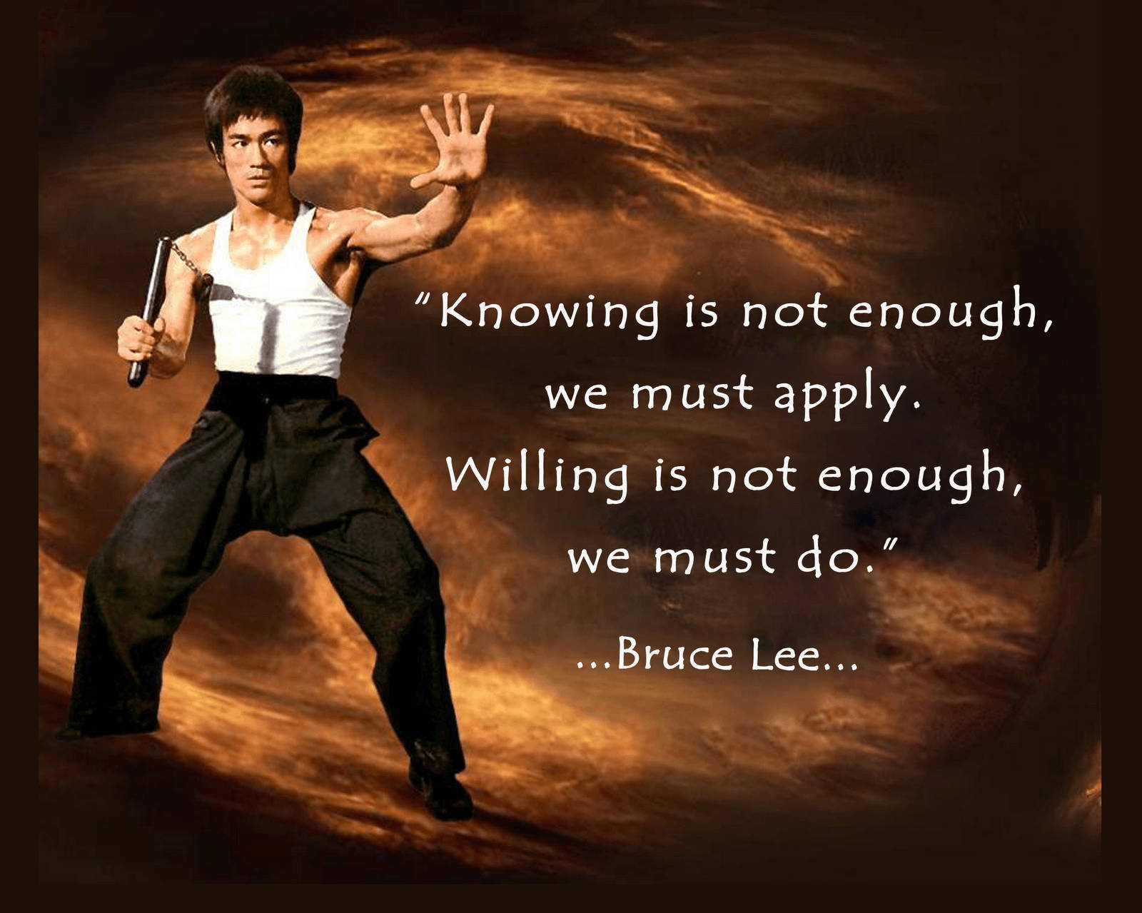 Bruce Lee Words Of Encouragement Wallpaper