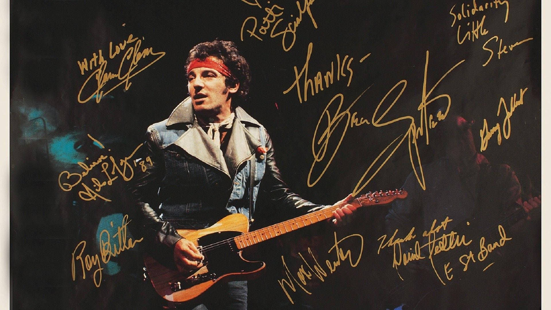 Bruce Springsteen And E Street Band Sign Wallpaper