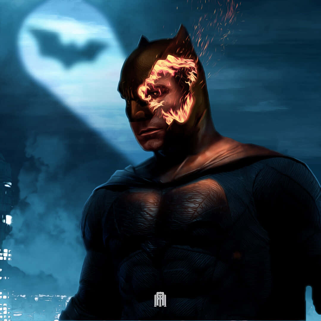 Bruce Wayne under a mysterious light in Gotham City. Wallpaper