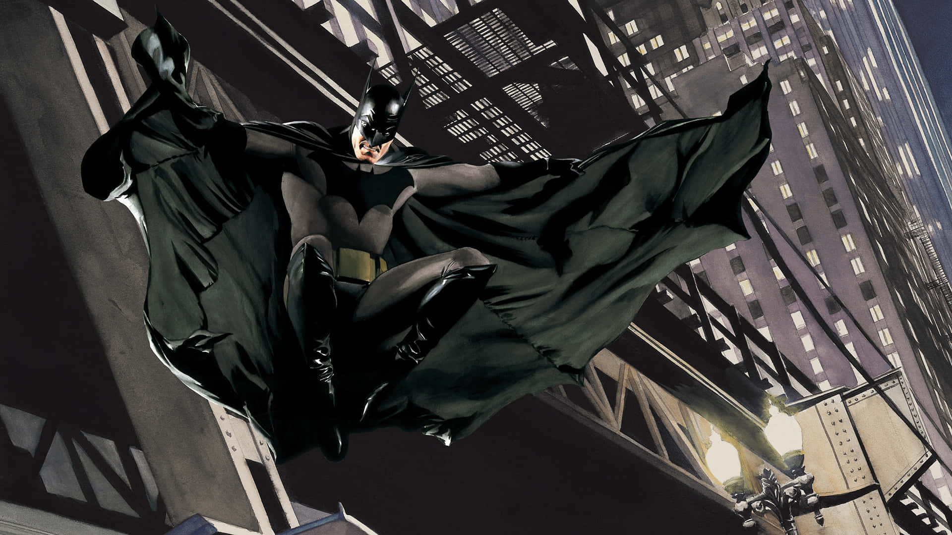 Bruce Wayne exuding confidence in his sleek business suit Wallpaper