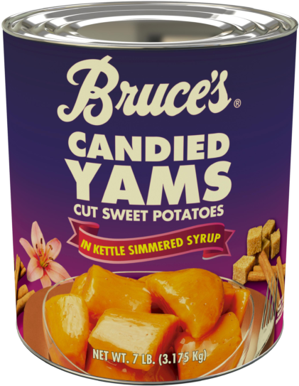 Bruces Candied Yams Cut Sweet Potatoes Can PNG