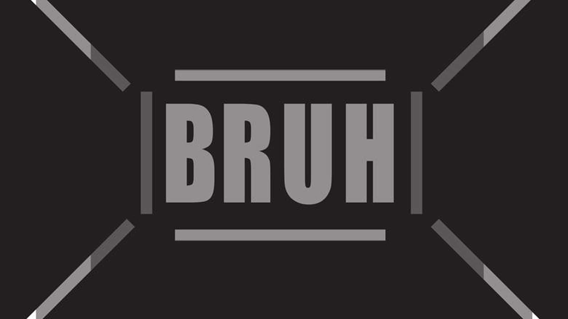 Bruh Reaction With White Lines Wallpaper