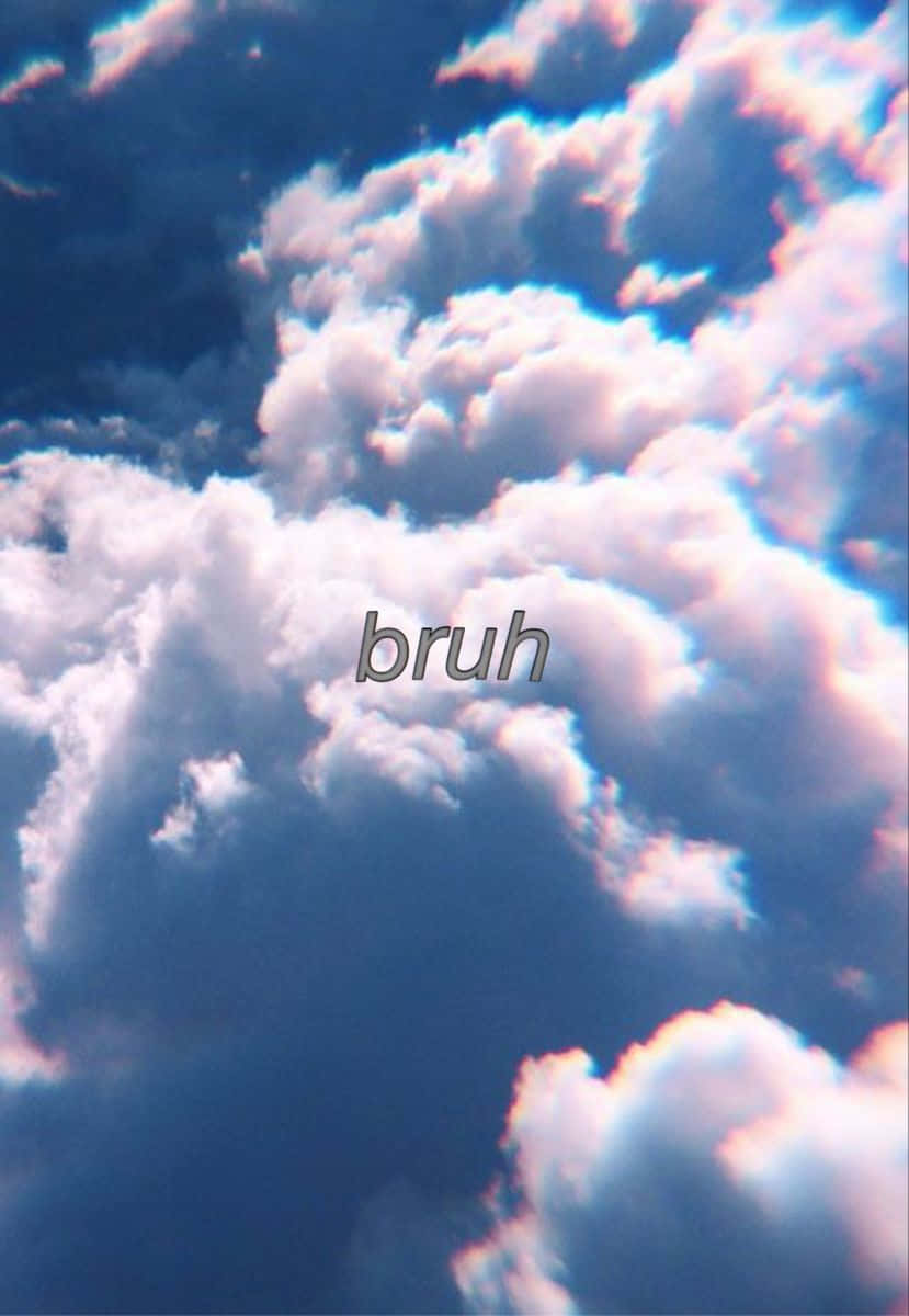Bruh Girl On Clouds Wallpaper