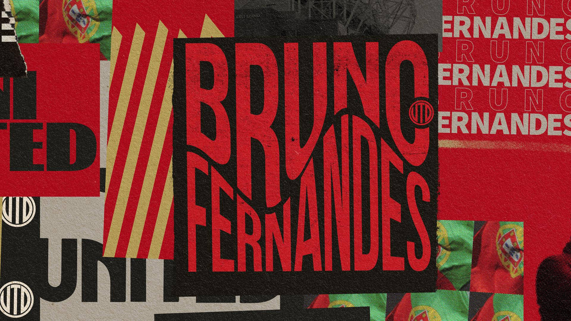 Bruno Fernandes Manchester United Name Wallpaper