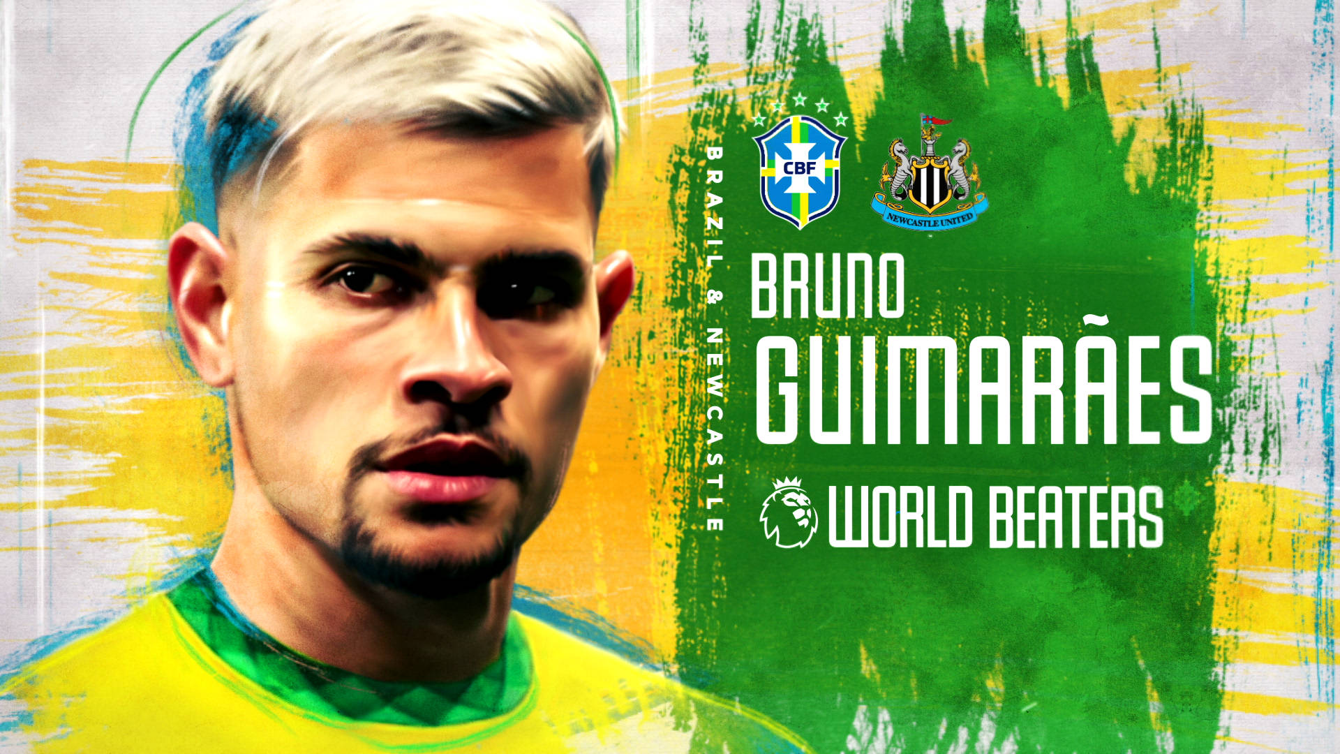 Bruno Guimarães Capturing the Football Field Wallpaper