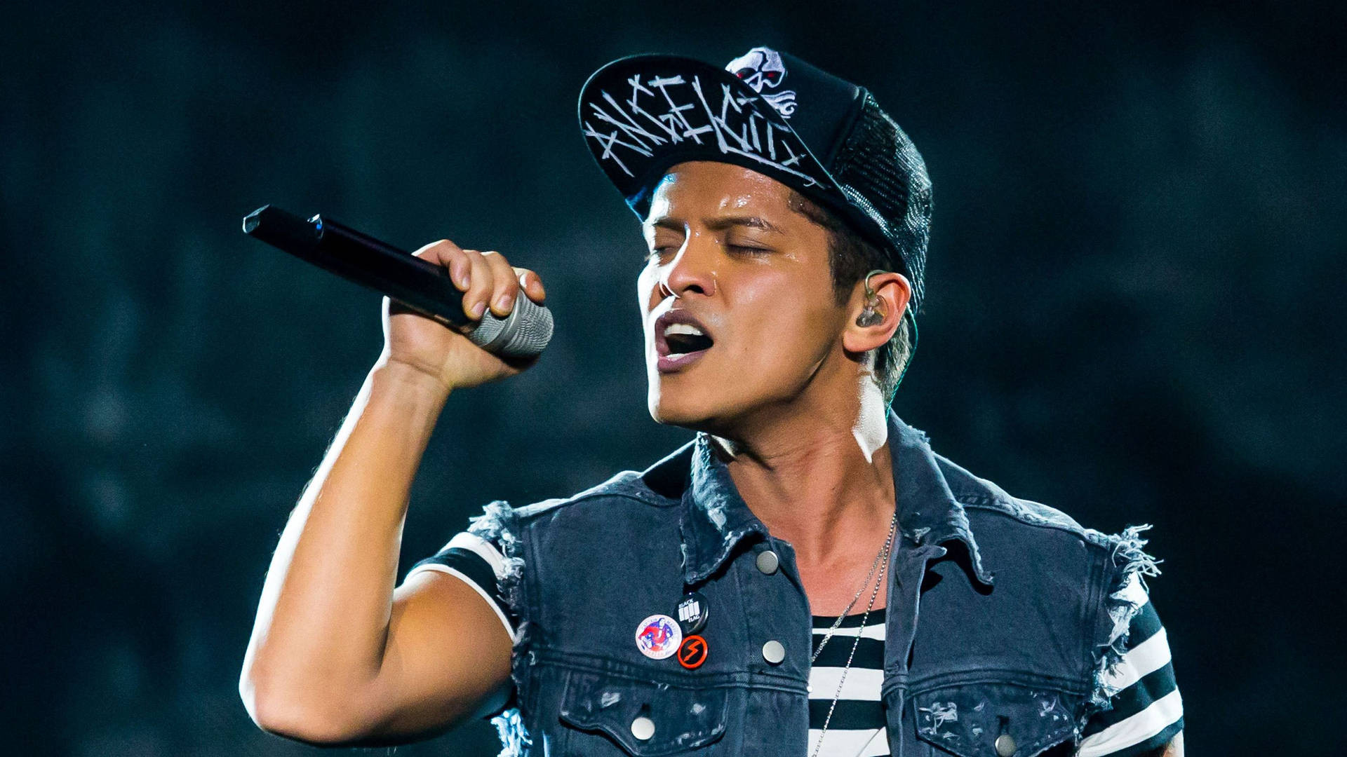 Bruno Mars performs his hit song 