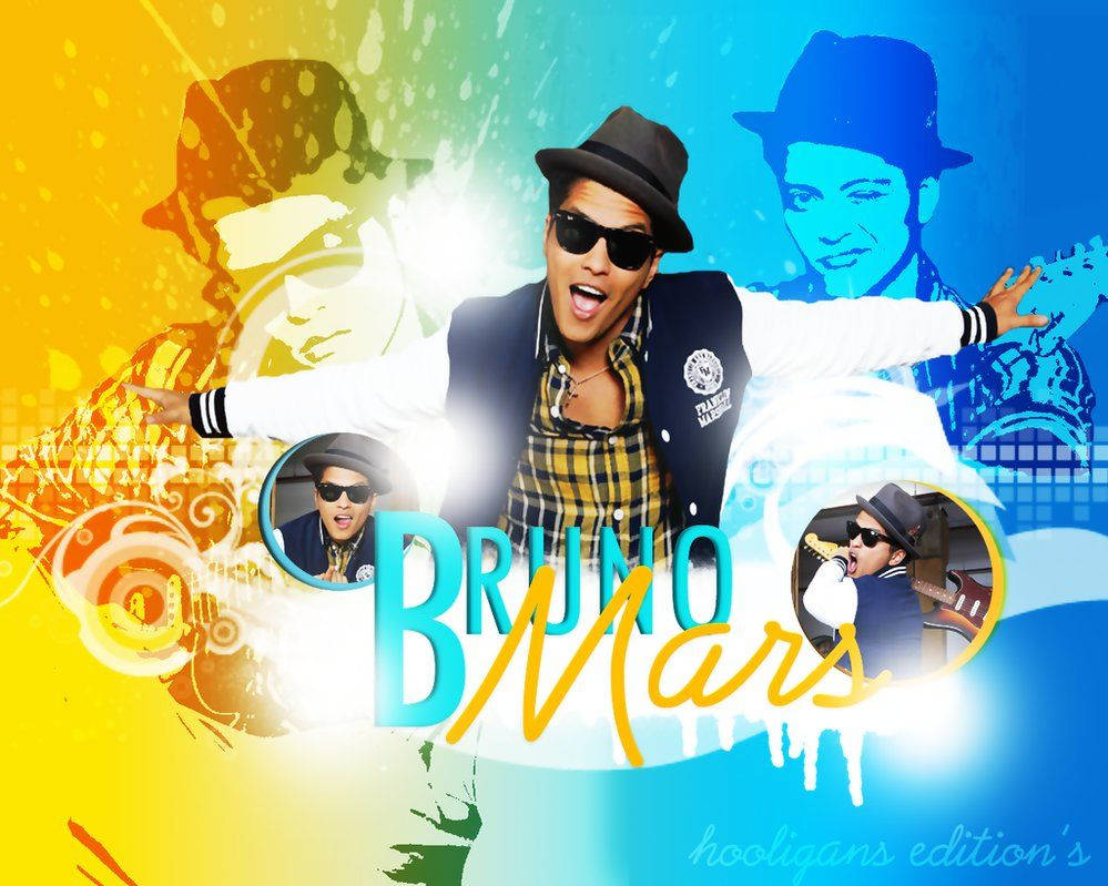 Bruno Mars Yellow And Blue Fan Art